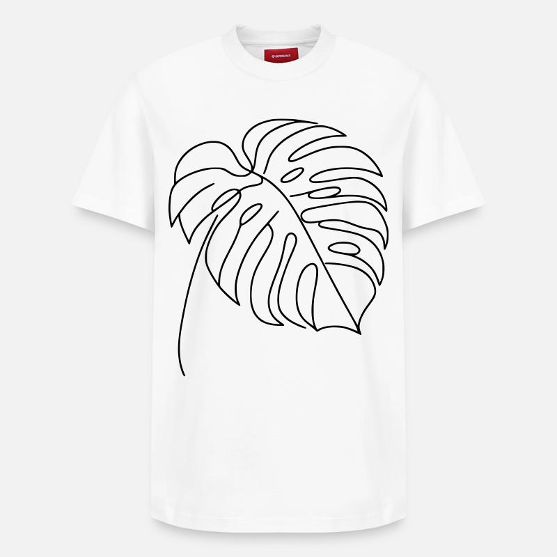 Monstera - Relaxed Unisex Supima Cotton T-Shirt – von SPREAD - Weiß