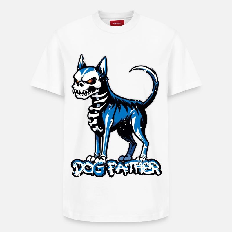 Père du chien - T-shirt unisexe décontracté en coton Supima – de SPREAD - blanc