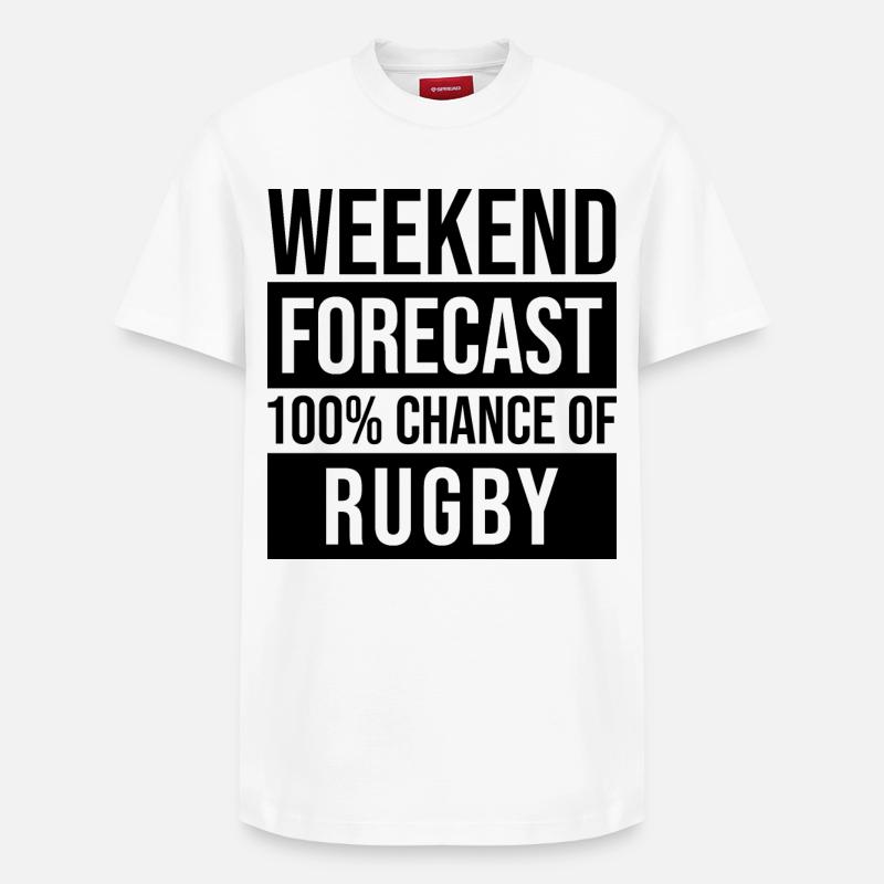 rugby - T-shirt unisexe décontracté en coton Supima – de SPREAD - blanc