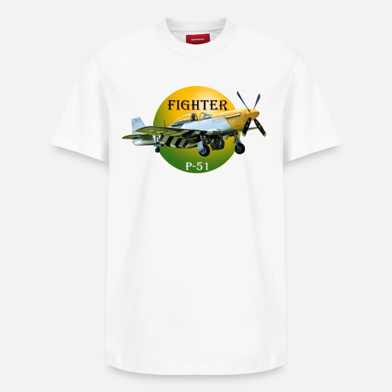 P-51 - Relaxed Unisex Supima Cotton T-Shirt – von SPREAD - Weiß
