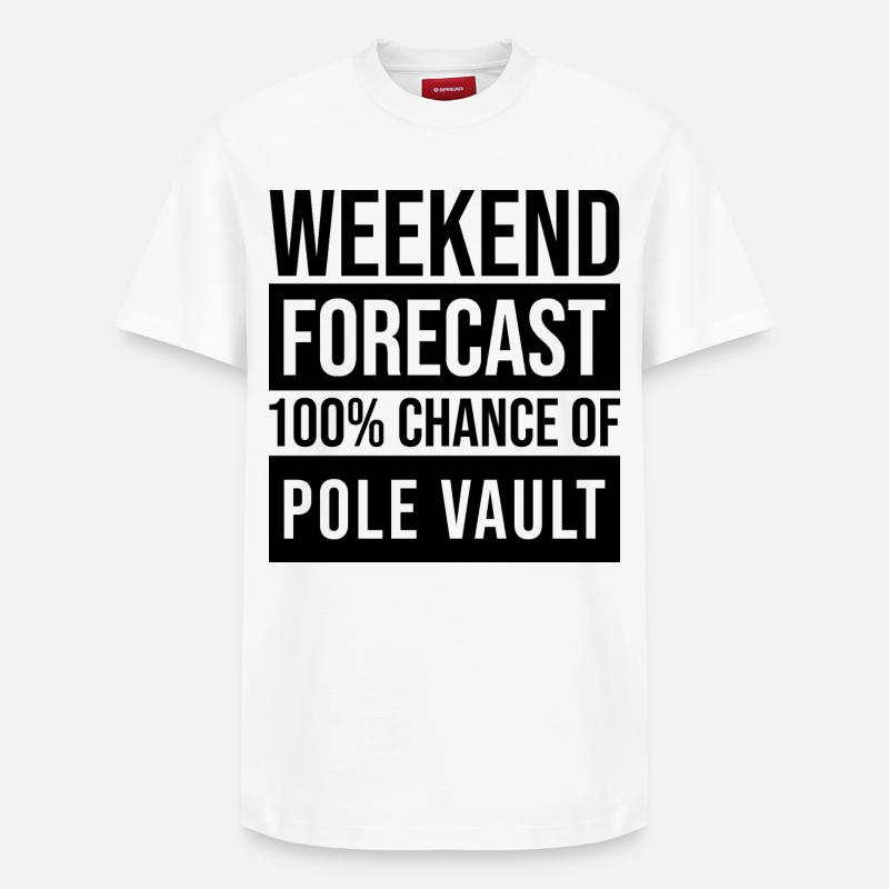saut à la perche - T-shirt unisexe décontracté en coton Supima – de SPREAD - blanc
