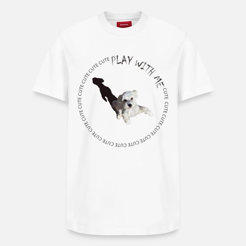 Jouez avec moi - T-shirt unisexe décontracté en coton Supima – de SPREAD - blanc