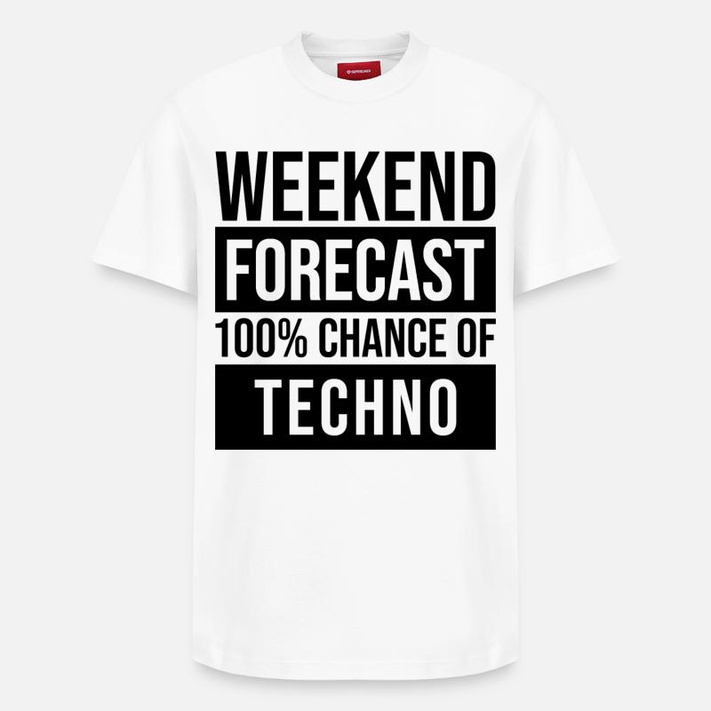 Techno - Relaxed Unisex Supima Cotton T-Shirt – von SPREAD - Weiß