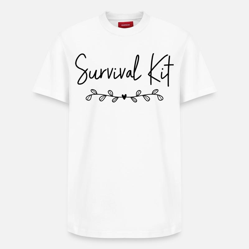 Survival Kit - Relaxed Unisex Supima Cotton T-Shirt – von SPREAD - Weiß