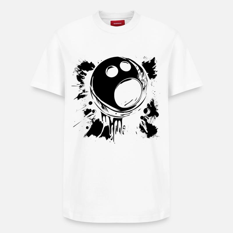 Boule de bowling - T-shirt unisexe décontracté en coton Supima – de SPREAD - blanc