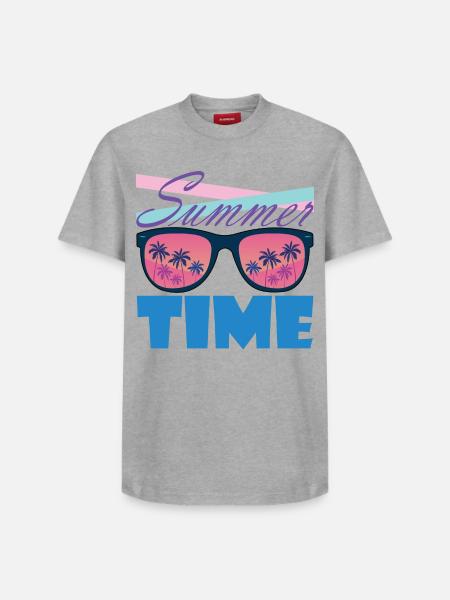 Summertime Palm Sunglasses - Relaxed Unisex Supima Cotton T-Shirt – by SPREAD - white
