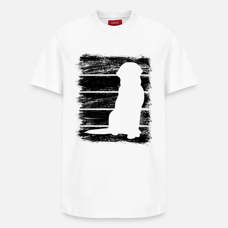 Chien - T-shirt unisexe décontracté en coton Supima – de SPREAD - blanc