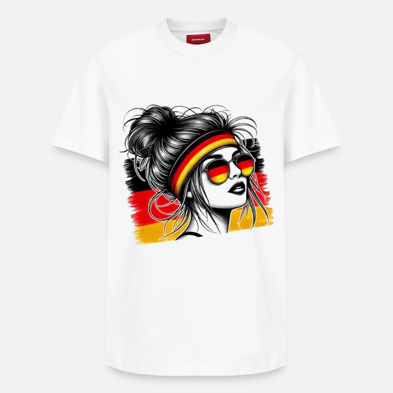 Stilvolles Deutsches Mädchen - Relaxed Unisex Supima Cotton T-Shirt – von SPREAD - Weiß