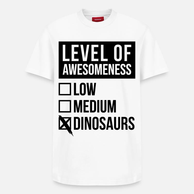 Dinosaurier - Relaxed Unisex Supima Cotton T-Shirt – von SPREAD - Weiß