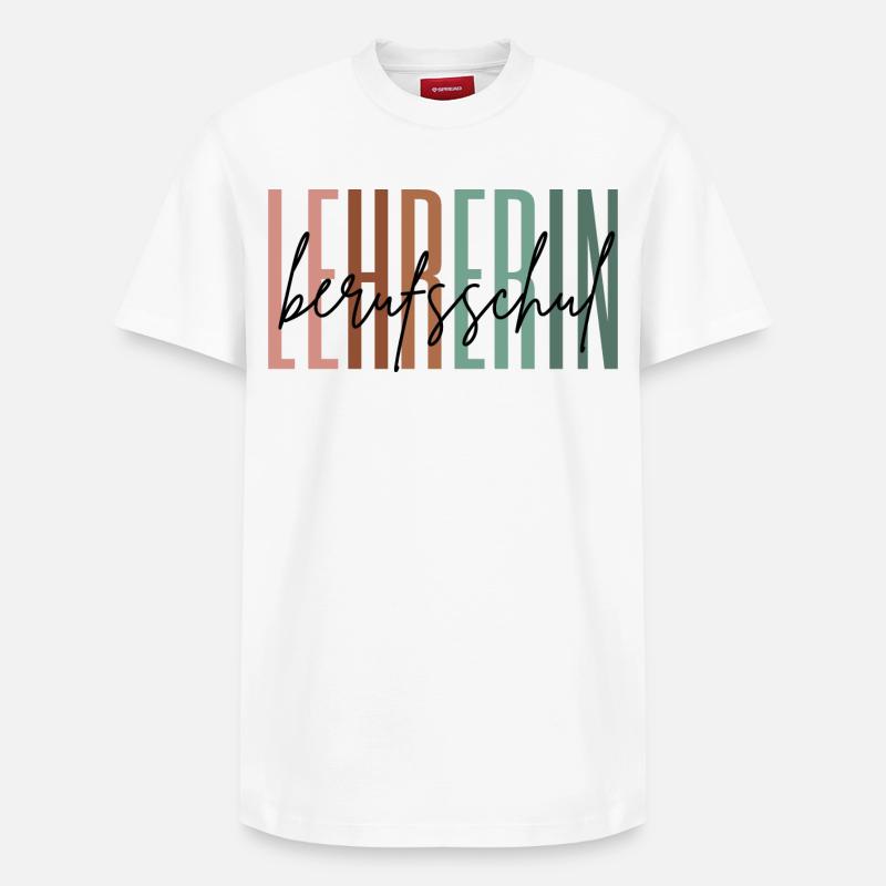 Lehrerin Berufsschule Berufsschullehrerin Geschenk - Relaxed Unisex Supima Cotton T-Shirt – von SPREAD - Weiß