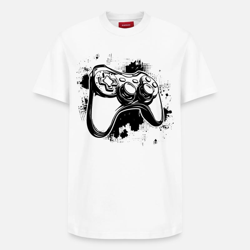 Game Controllers - Relaxed Unisex Supima Cotton T-Shirt – by SPREAD - white