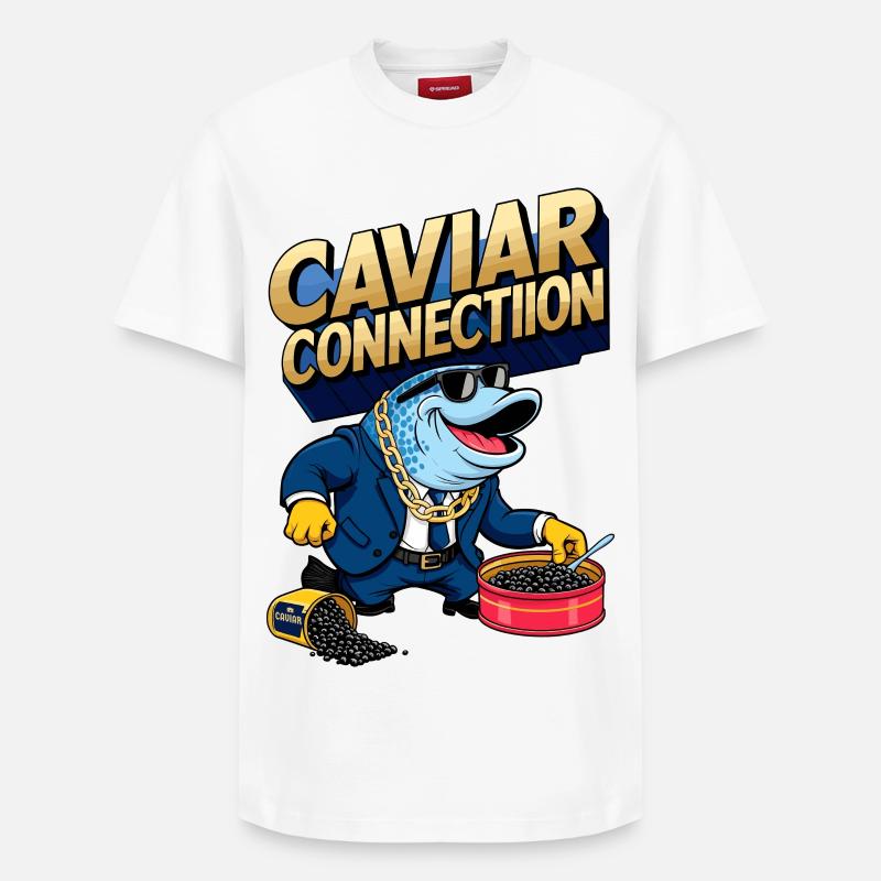 Vendeur de caviar - T-shirt unisexe décontracté en coton Supima – de SPREAD - blanc