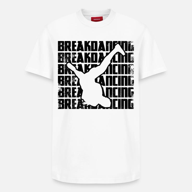 Breakdance - T-shirt unisexe décontracté en coton Supima – de SPREAD - blanc