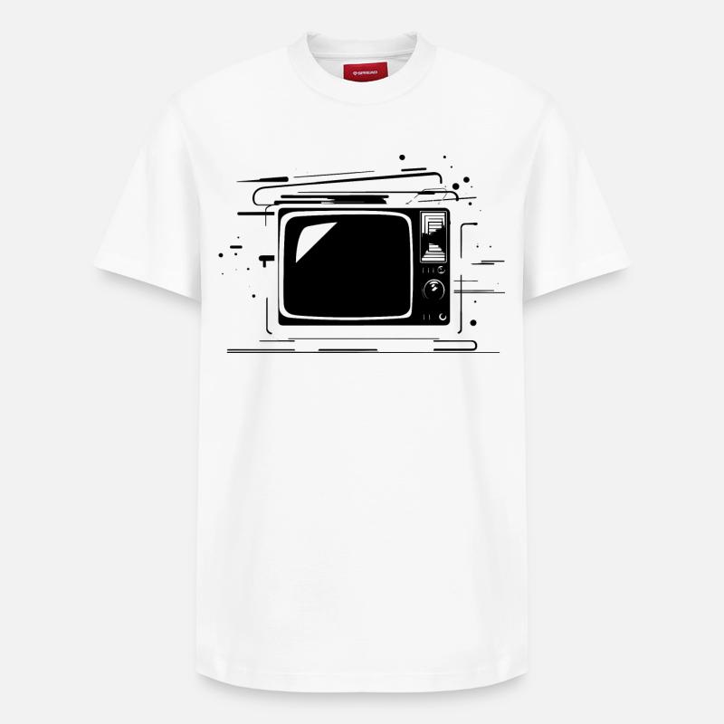 Téléviseur Oldtimer - T-shirt unisexe décontracté en coton Supima – de SPREAD - blanc