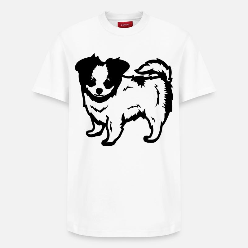 Chien - T-shirt unisexe décontracté en coton Supima – de SPREAD - blanc