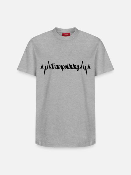 Trampoline Jumping ECG Heart Line - Relaxed Unisex Supima Cotton T-Shirt – by SPREAD - white