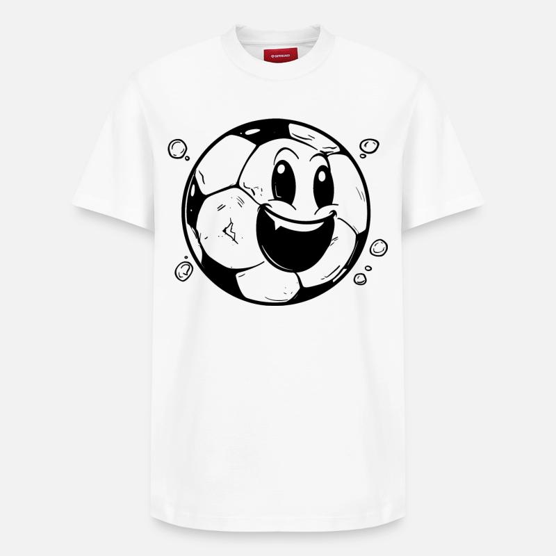 Fußball Comic - Relaxed Unisex Supima Cotton T-Shirt – von SPREAD - Weiß