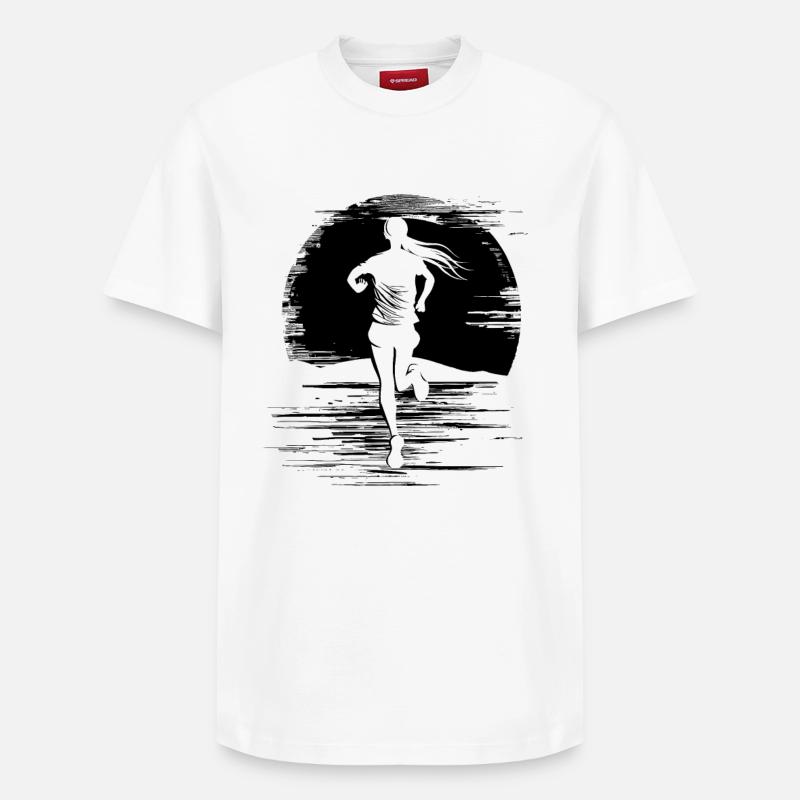 Runner - Relaxed Unisex Supima Cotton T-Shirt – by SPREAD - white