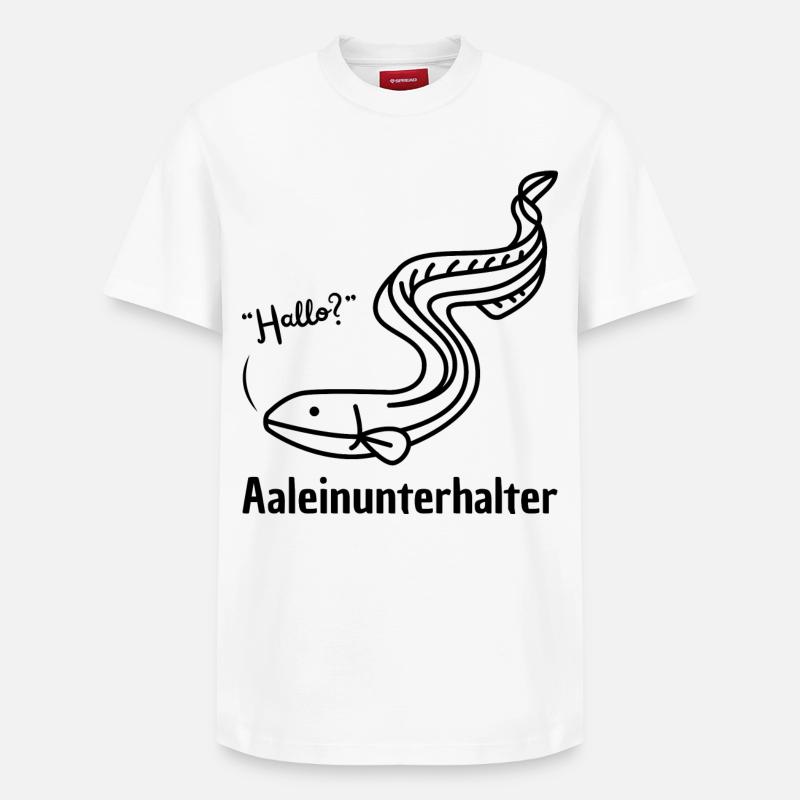 Aaleinunterhalter - Relaxed Unisex Supima Cotton T-Shirt – von SPREAD - Weiß