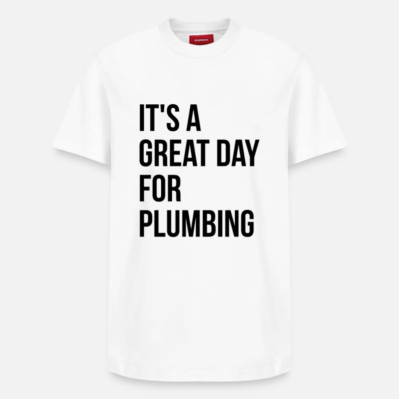 Plumber - Relaxed Unisex Supima Cotton T-Shirt – by SPREAD - white