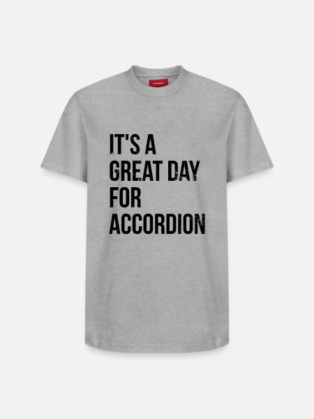 Accordéon Accordéon Accordéon - T-shirt unisexe décontracté en coton Supima – de SPREAD - blanc