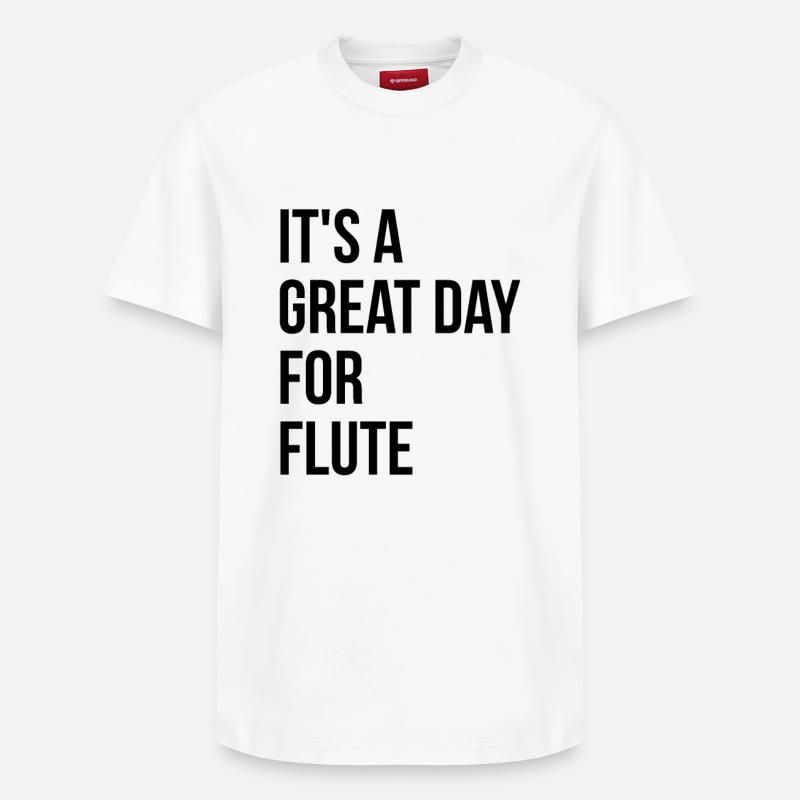 flûte - T-shirt unisexe décontracté en coton Supima – de SPREAD - blanc