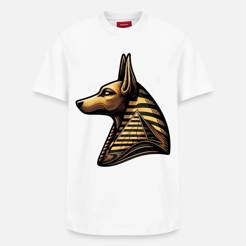 Anubis | Wächter der Gräber Ägypten - Relaxed Unisex Supima Cotton T-Shirt – von SPREAD - Weiß