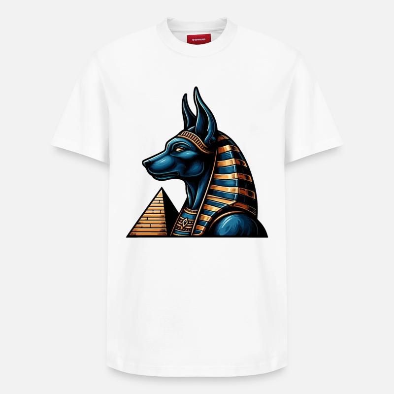 Anubis | Gardien des tombes Égypte - T-shirt unisexe décontracté en coton Supima – de SPREAD - blanc