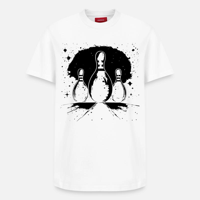 Bowling - Relaxed Unisex Supima Cotton T-Shirt – von SPREAD - Weiß