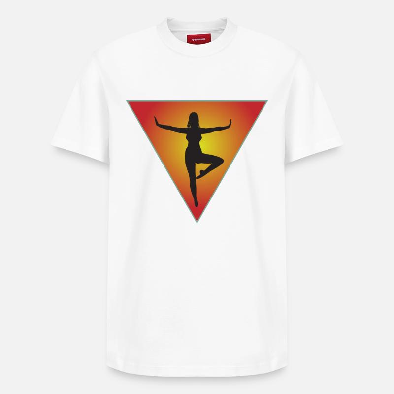 Silhouette Dreieck - Relaxed Unisex Supima Cotton T-Shirt – von SPREAD - Weiß