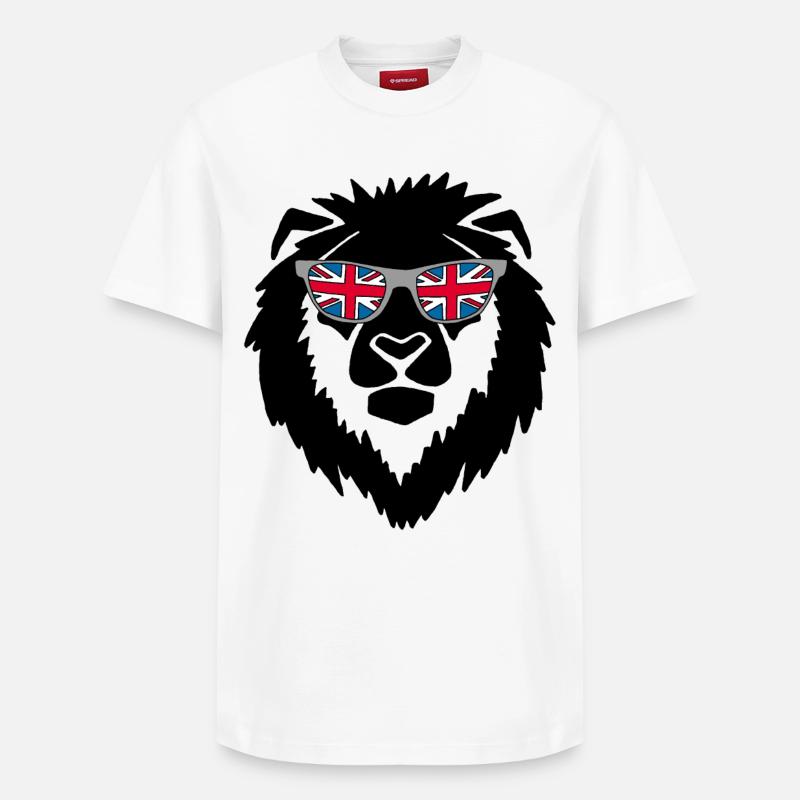 Lion anglais - T-shirt unisexe décontracté en coton Supima – de SPREAD - blanc