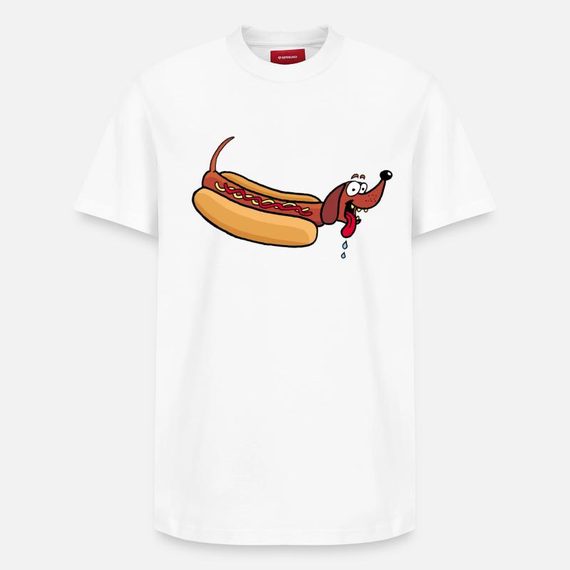 Chien chaud - T-shirt unisexe décontracté en coton Supima – de SPREAD - blanc