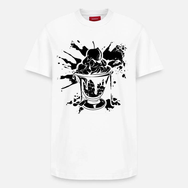 Gobelets de glace - T-shirt unisexe décontracté en coton Supima – de SPREAD - blanc