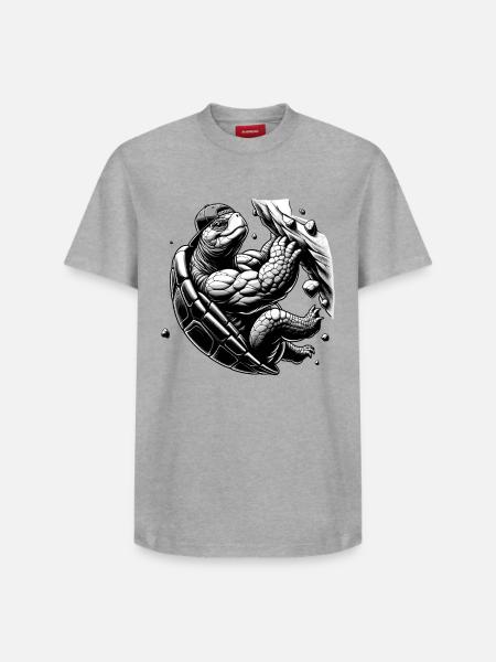 Bouldering Turtle Climbing Gift - Relaxed Unisex Supima Cotton T-Shirt – by SPREAD - white