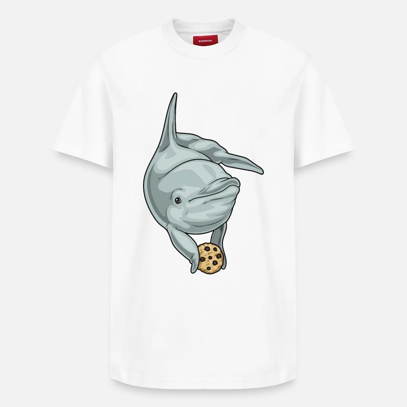 Biscuit dauphin - T-shirt unisexe décontracté en coton Supima – de SPREAD - blanc