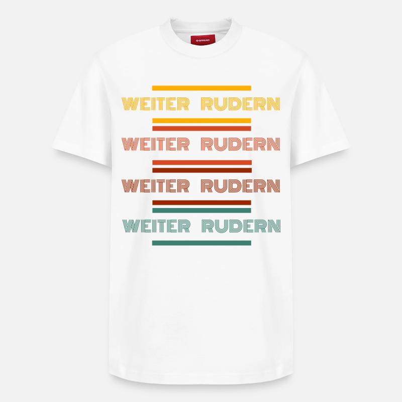Continuer l’aviron - T-shirt unisexe décontracté en coton Supima – de SPREAD - blanc