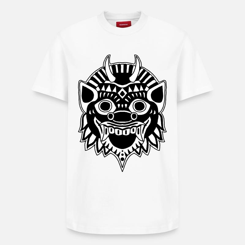 Dragon ou démon ? - T-shirt unisexe décontracté en coton Supima – de SPREAD - blanc
