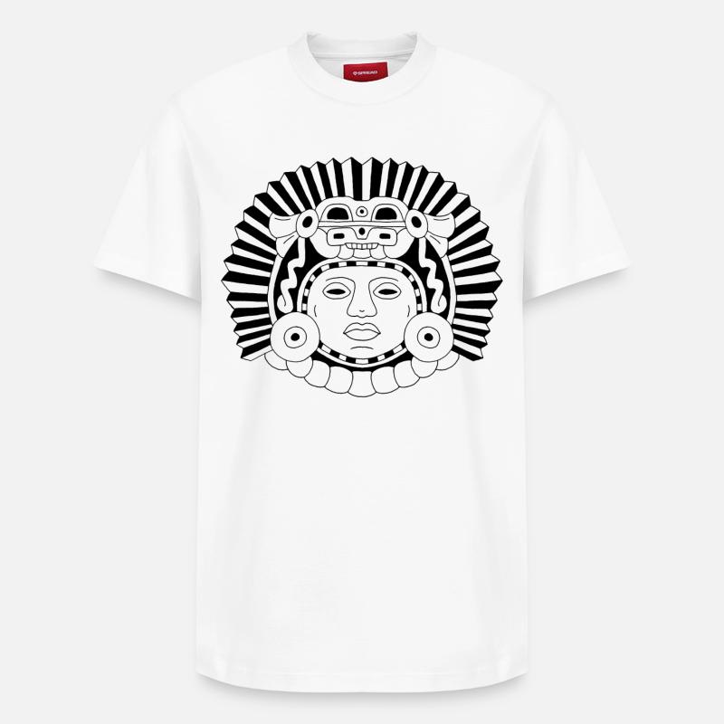 Roi dragon aztèque - T-shirt unisexe décontracté en coton Supima – de SPREAD - blanc