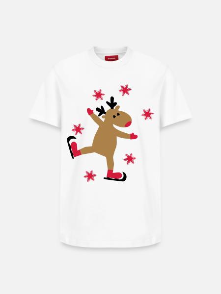 Great sticker for Christmas - Relaxed Unisex Supima Cotton T-Shirt – by SPREAD - white