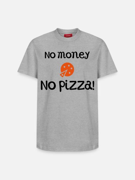 funny sayings pizza - Relaxed Unisex Supima Cotton T-Shirt – by SPREAD - white
