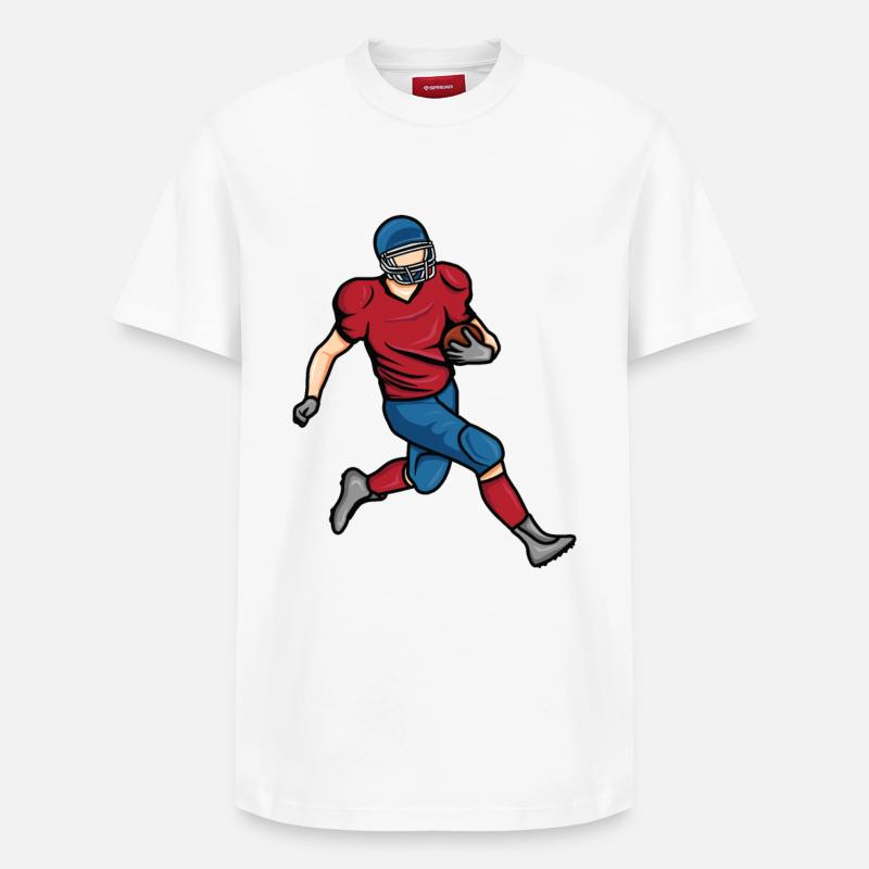Dessin de garçon de football - T-shirt unisexe décontracté en coton Supima – de SPREAD - blanc