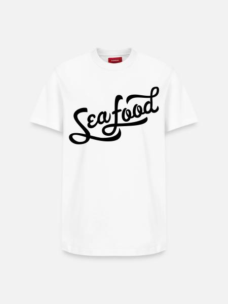 Seafood - Relaxed Unisex Supima Cotton T-Shirt – von SPREAD - Weiß