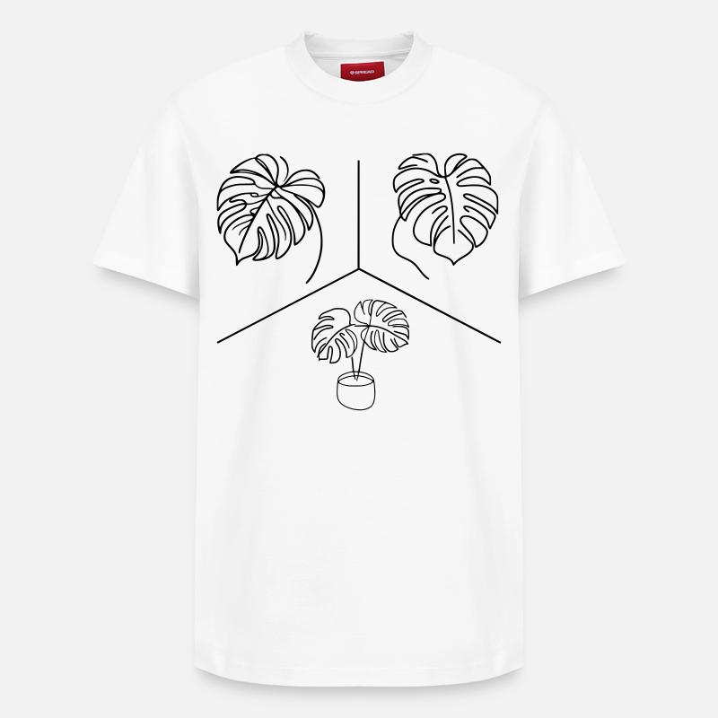 Conception Monstera - T-shirt unisexe décontracté en coton Supima – de SPREAD - blanc