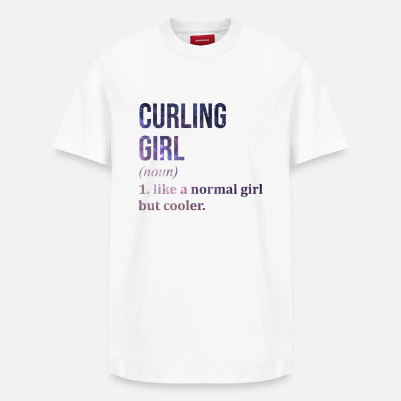 Curling - Relaxed Unisex Supima Cotton T-Shirt – von SPREAD - Weiß