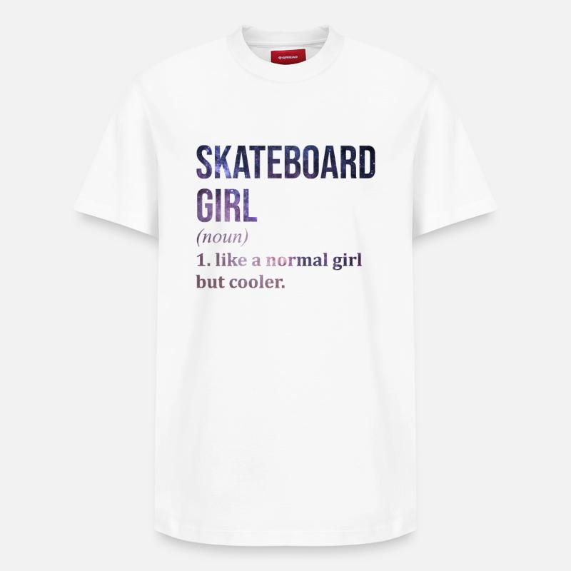 Skateboard - Relaxed Unisex Supima Cotton T-Shirt – von SPREAD - Weiß