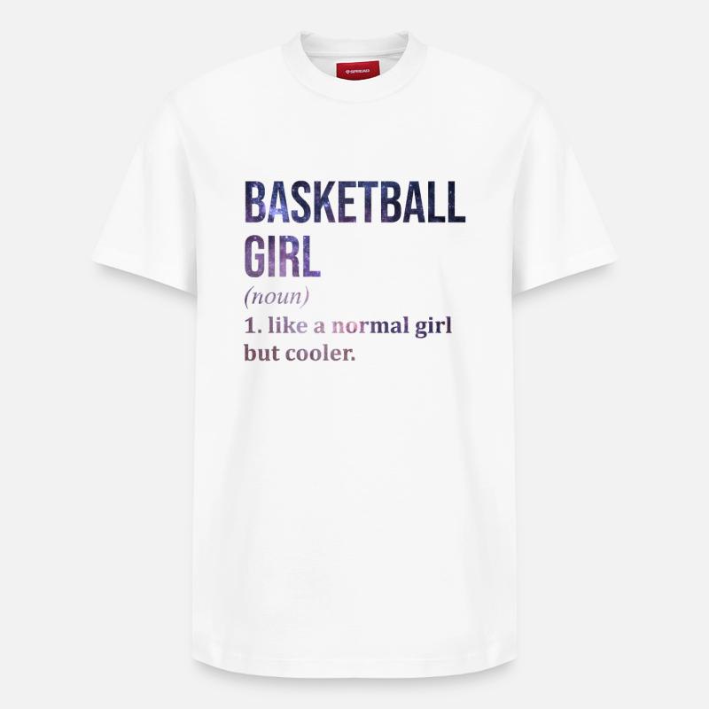 basket-ball - T-shirt unisexe décontracté en coton Supima – de SPREAD - blanc