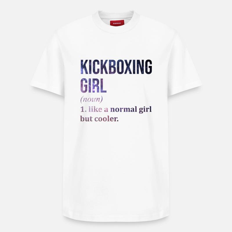 Kickboxen - Relaxed Unisex Supima Cotton T-Shirt – von SPREAD - Weiß