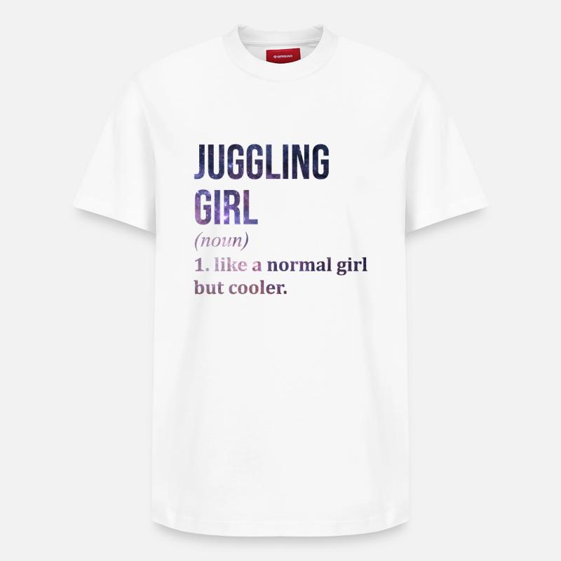Jonglage - Relaxed Unisex Supima Cotton T-Shirt – von SPREAD - Weiß