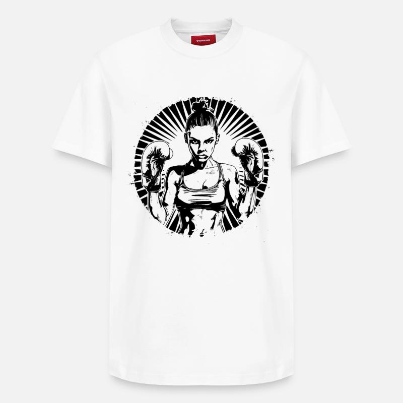 Boxerin - Relaxed Unisex Supima Cotton T-Shirt – von SPREAD - Weiß