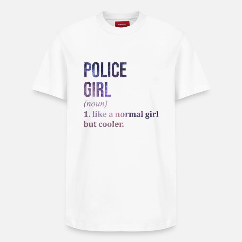 Polizei - Relaxed Unisex Supima Cotton T-Shirt – von SPREAD - Weiß